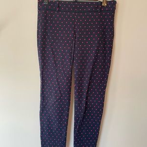 J.Crew Red Polka Dot Pant